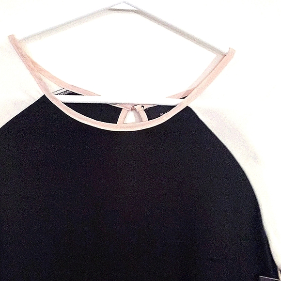 MASSIMO Sleeveless Two Tone Blouse with tipping - Picture 6 of 9